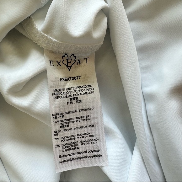 EXEAT England White Coco Tennis Skirt Pleated Size M - Picture 4 of 10